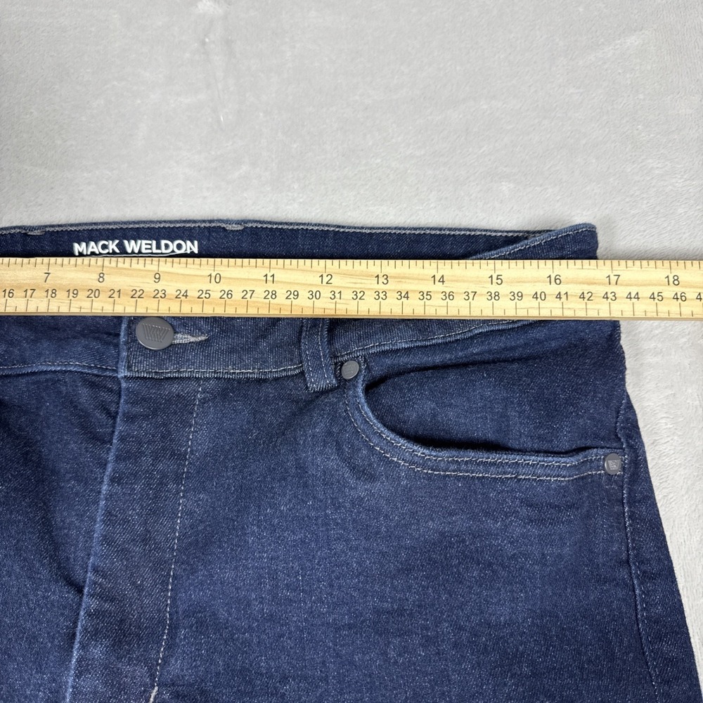 Mack Weldon Jeans Mens 36x32 (Fits 34x29) Silver Denim Indigo Selvedge Dark - Picture 9 of 12
